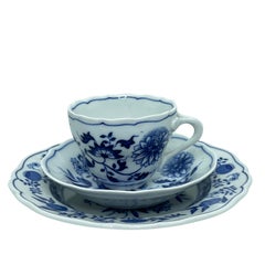 Service de table 3 pièces Tasse à café, soucoupe, assiette Hutschenreuther Blue Onion