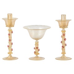 3-Piece Set of Murano Glass Candles