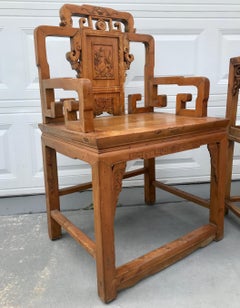 3-Piece Set of Qing Dynasty Armchairs and Table