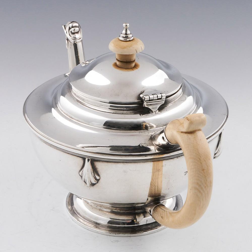 English 3 Piece Sterling Silver Tea Set London, 1931 For Sale
