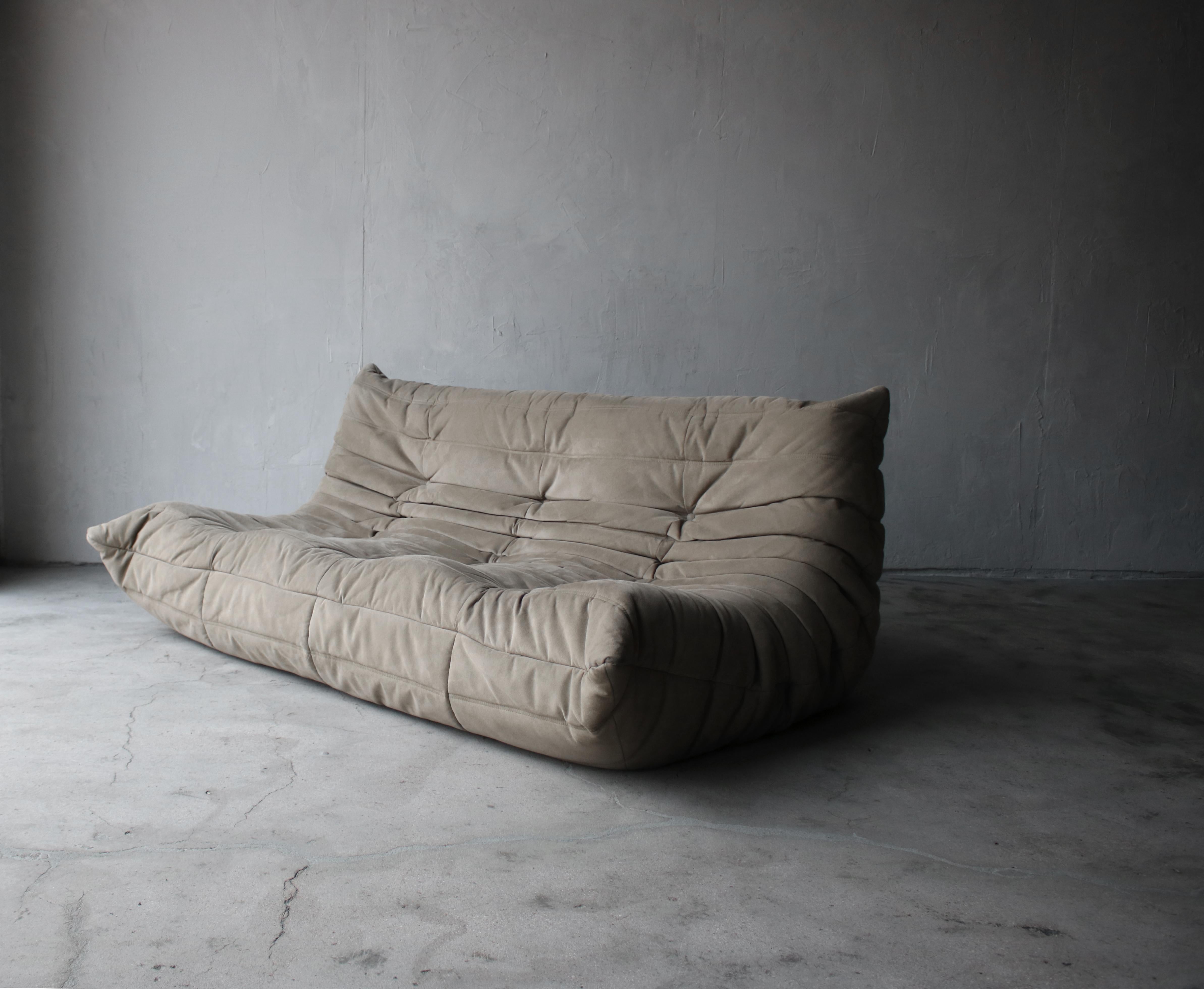 Mid-Century Modern 3-Piece Togo Sofa Sectional by Ligne Roset