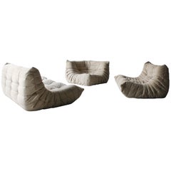 Vintage 3-Piece Togo Sofa Sectional by Ligne Roset