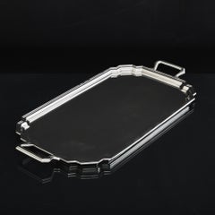 Art Deco silver drinks or tea tray