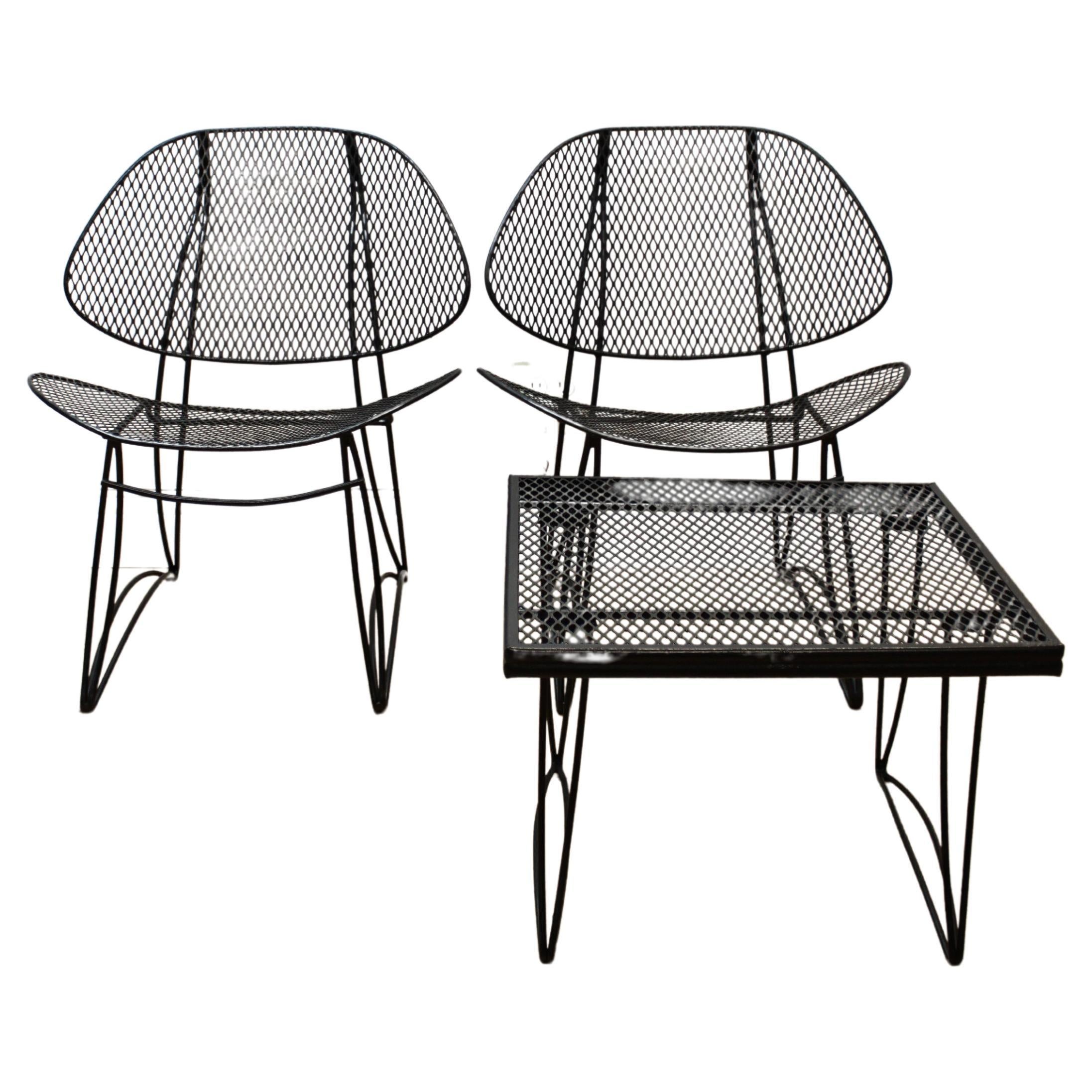 Dorothy Draper Style 1940s Wrought Iron Patio Set at 1stDibs