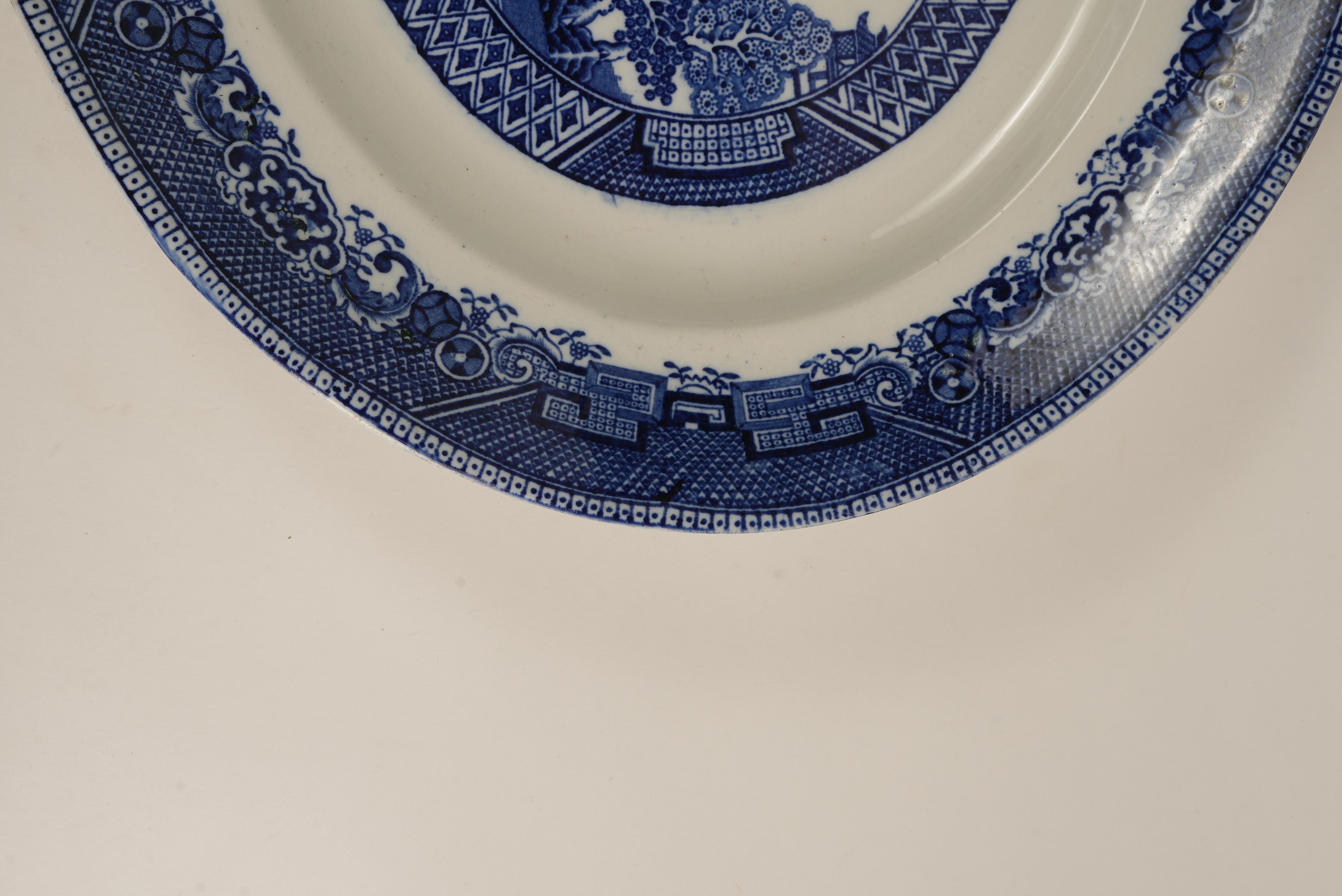 3-Piece “Ye Olde Willow” Oval Serving Platters– Fenton, England For Sale 2