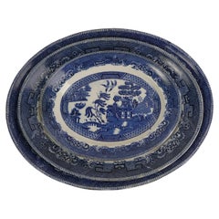 3-Piece “Ye Olde Willow” Oval Serving Platters– Fenton, England