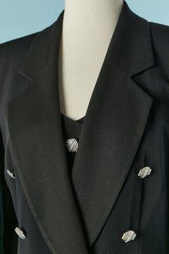 3 pieces black Tuxedo with rhinestone buttons Gianfranco Ferré