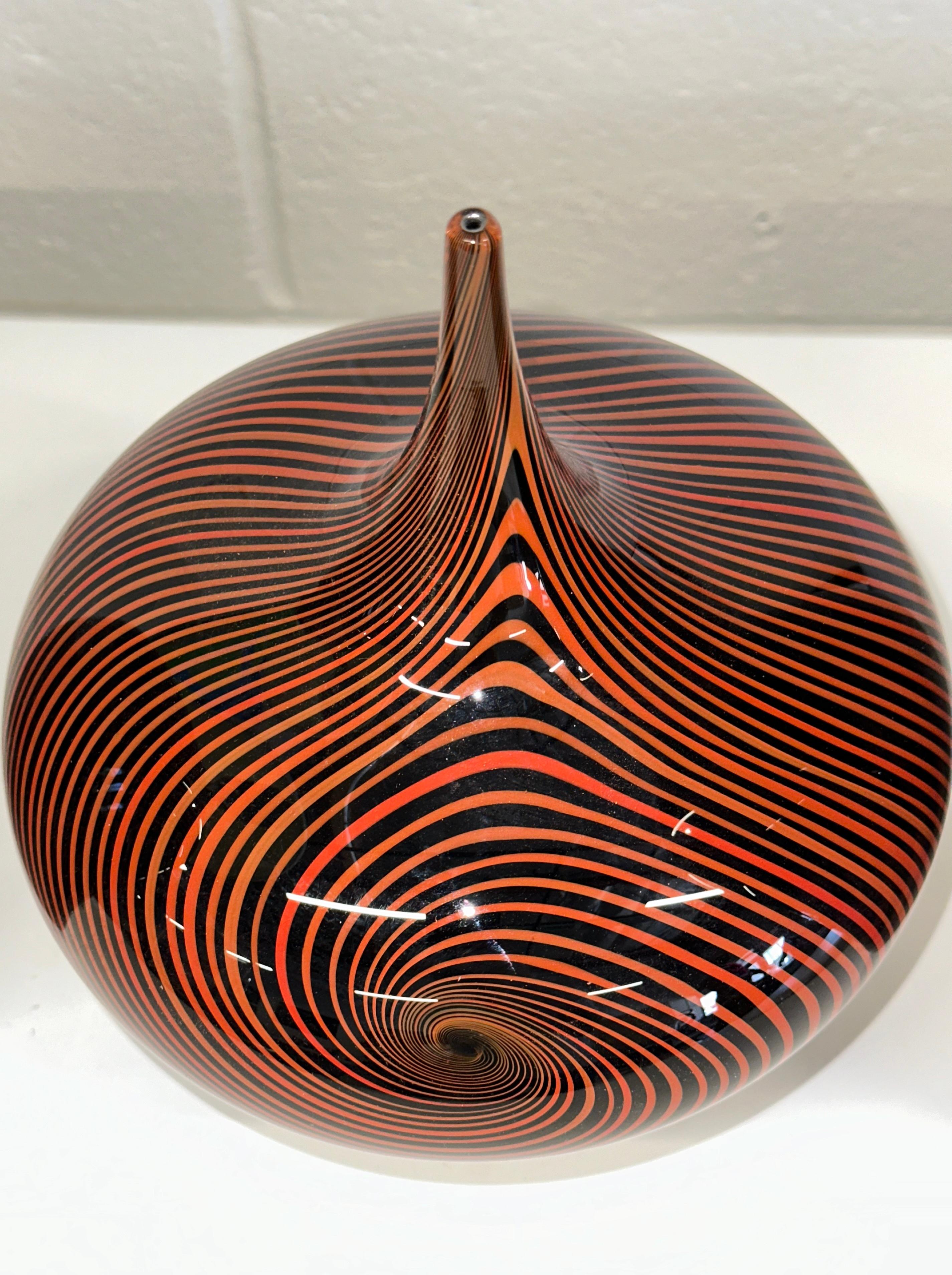 3 Pieces by Noted Canadian Glass Artist Jeff Holmwood  Vortex 1999 For Sale 5