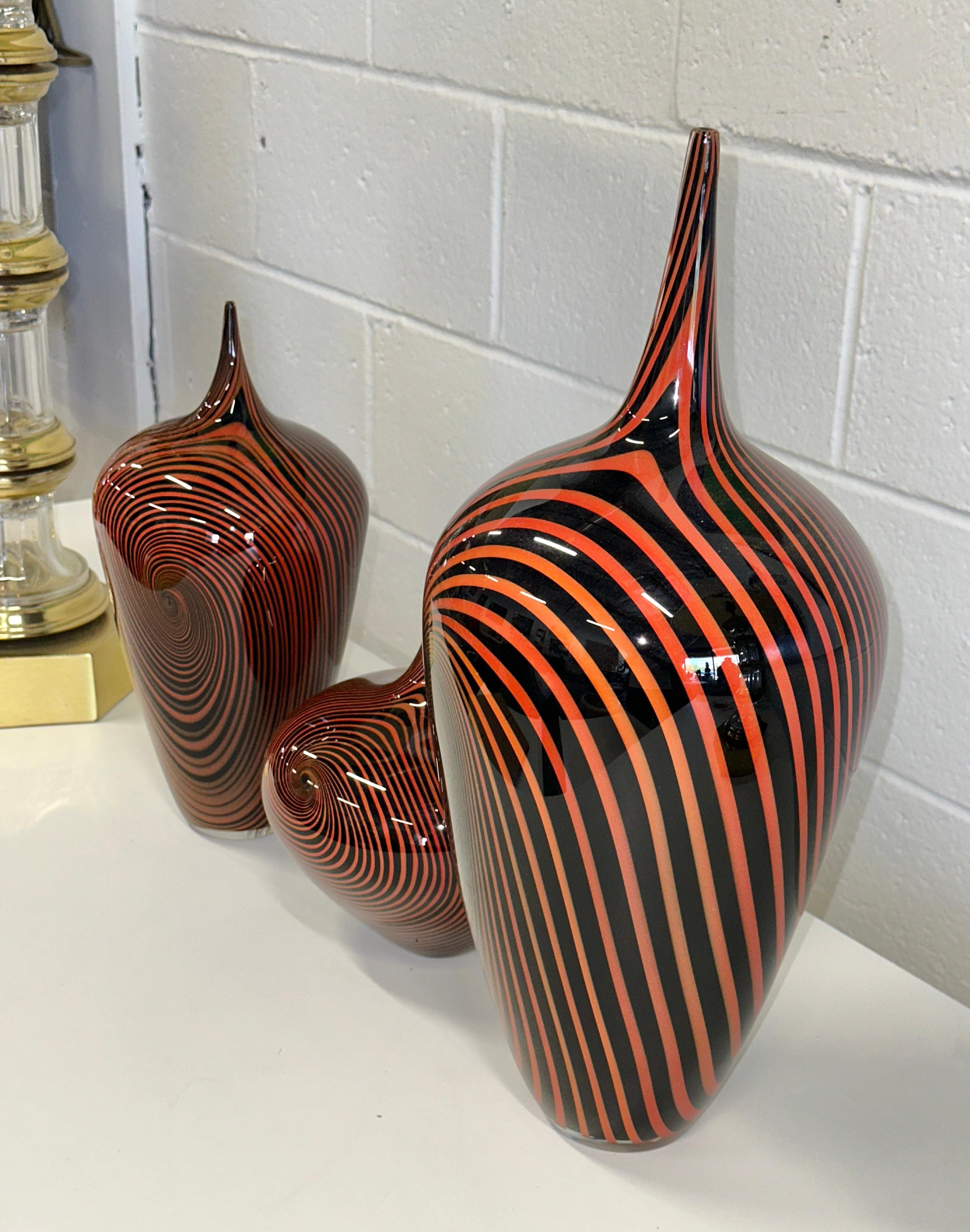 3 Pieces by Noted Canadian Glass Artist Jeff Holmwood  Vortex 1999 For Sale 8