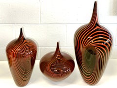 3 Pieces by Noted Canadian Glass Artist Jeff Holmwood  Vortex 1999