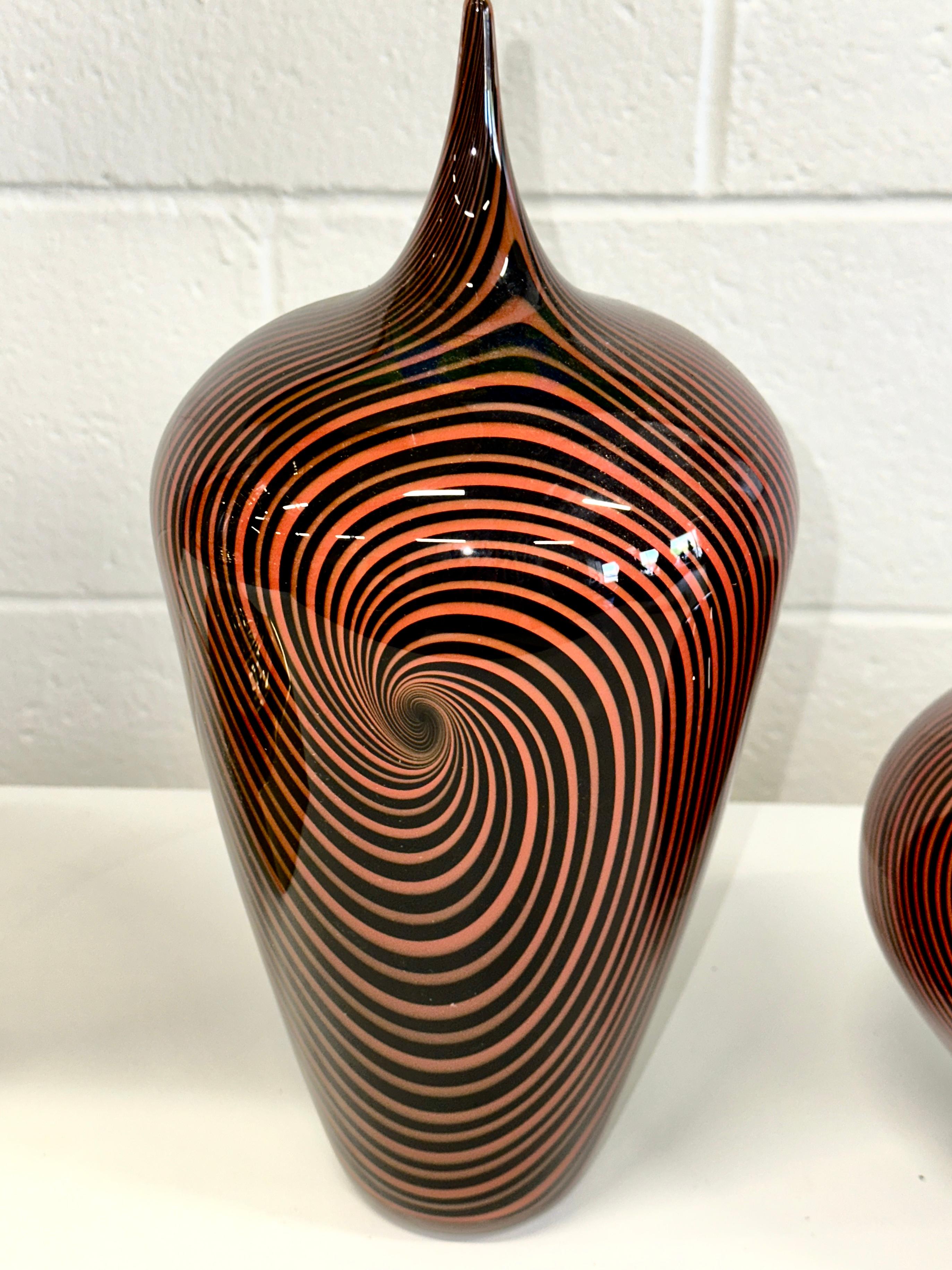 3 Pieces by Noted Canadian Glass Artist Jeff Holmwood  Vortex 1999 For Sale 1