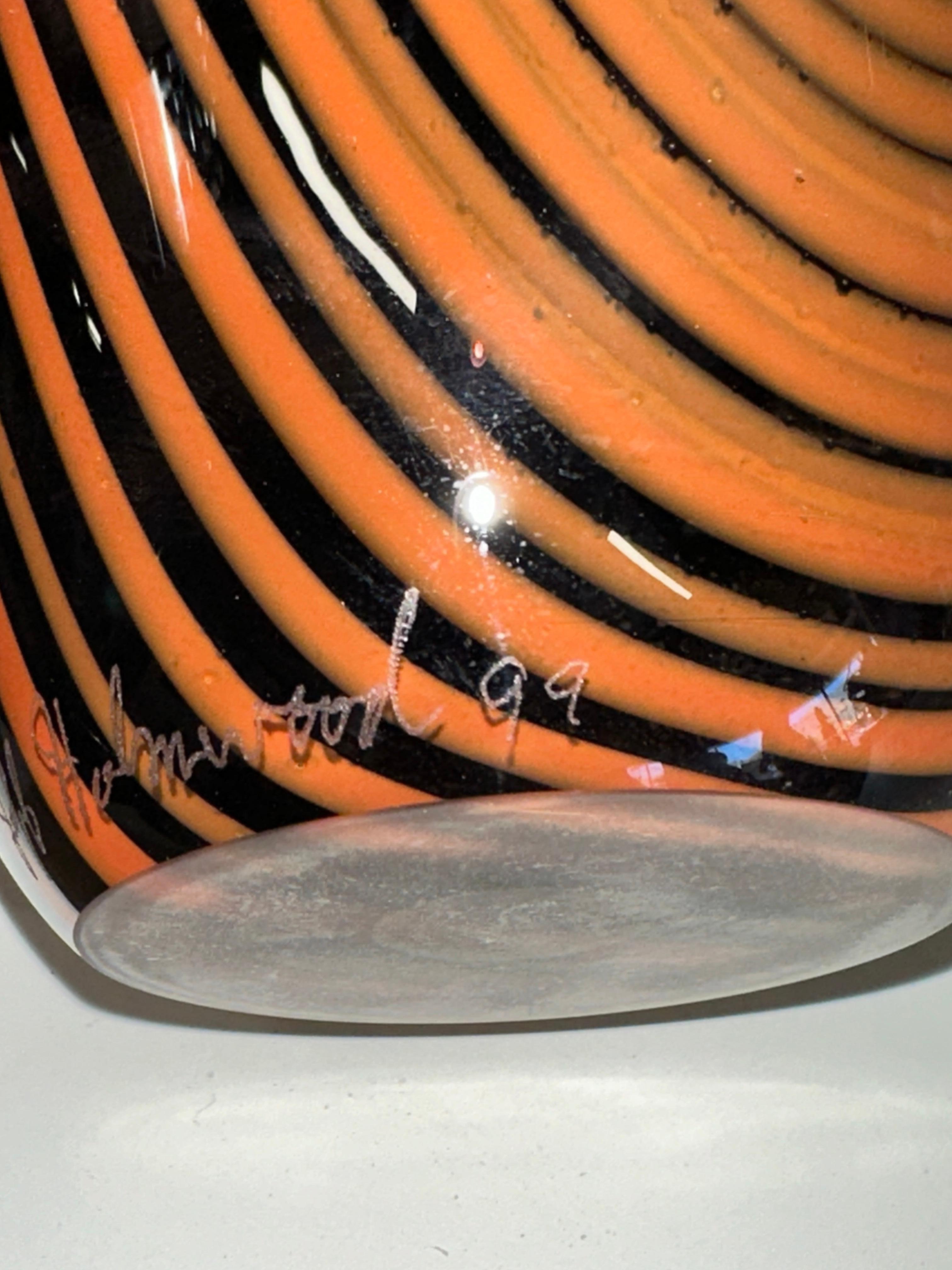 3 Pieces by Noted Canadian Glass Artist Jeff Holmwood  Vortex 1999 For Sale 3