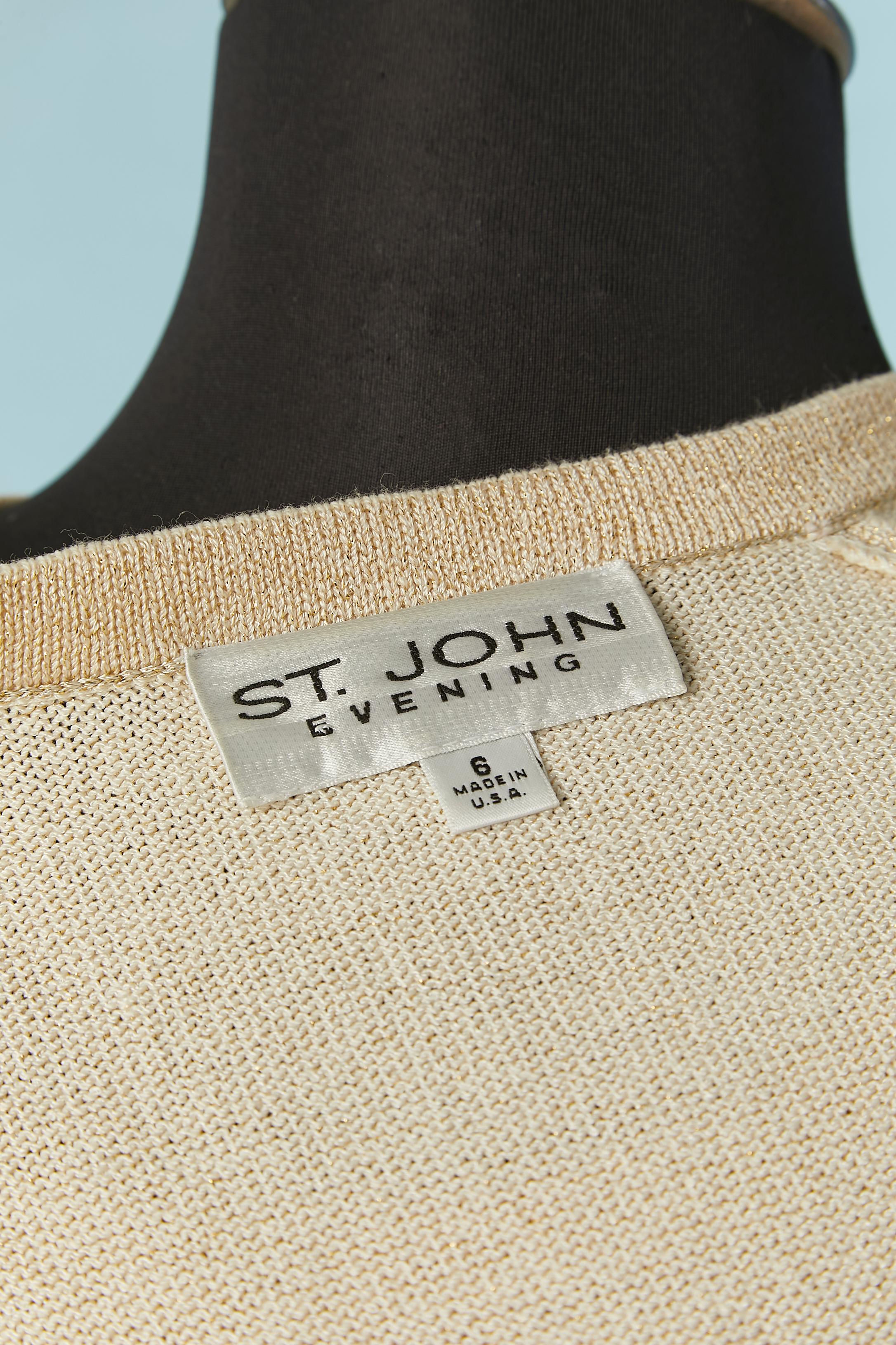 3 pieces ensemble in knit with pattern made of mini studs Sont John Evening For Sale 4
