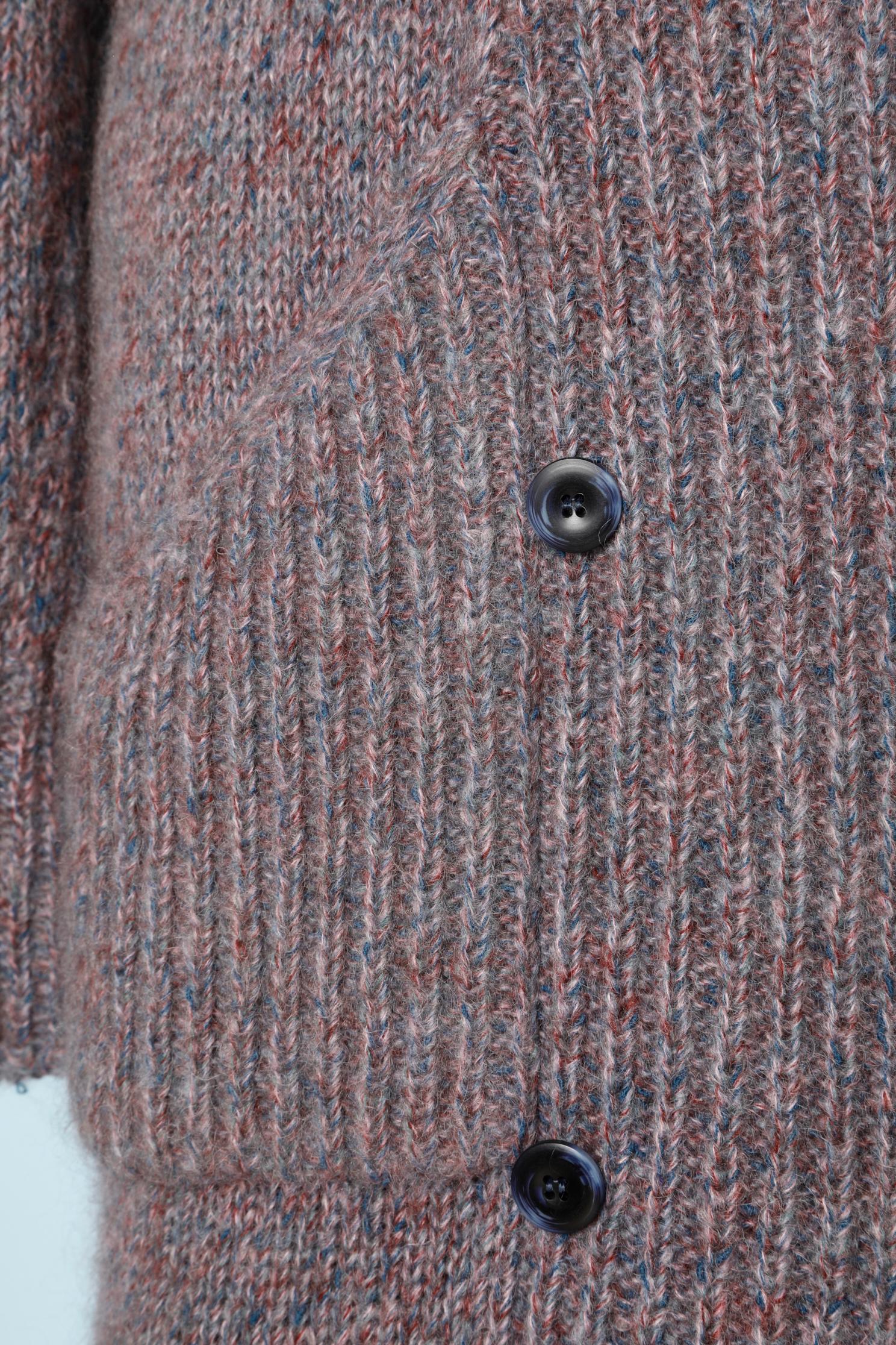 3teiliges Ensemble aus gesprenkeltem, violettem Missoni-Strick (Grau) im Angebot