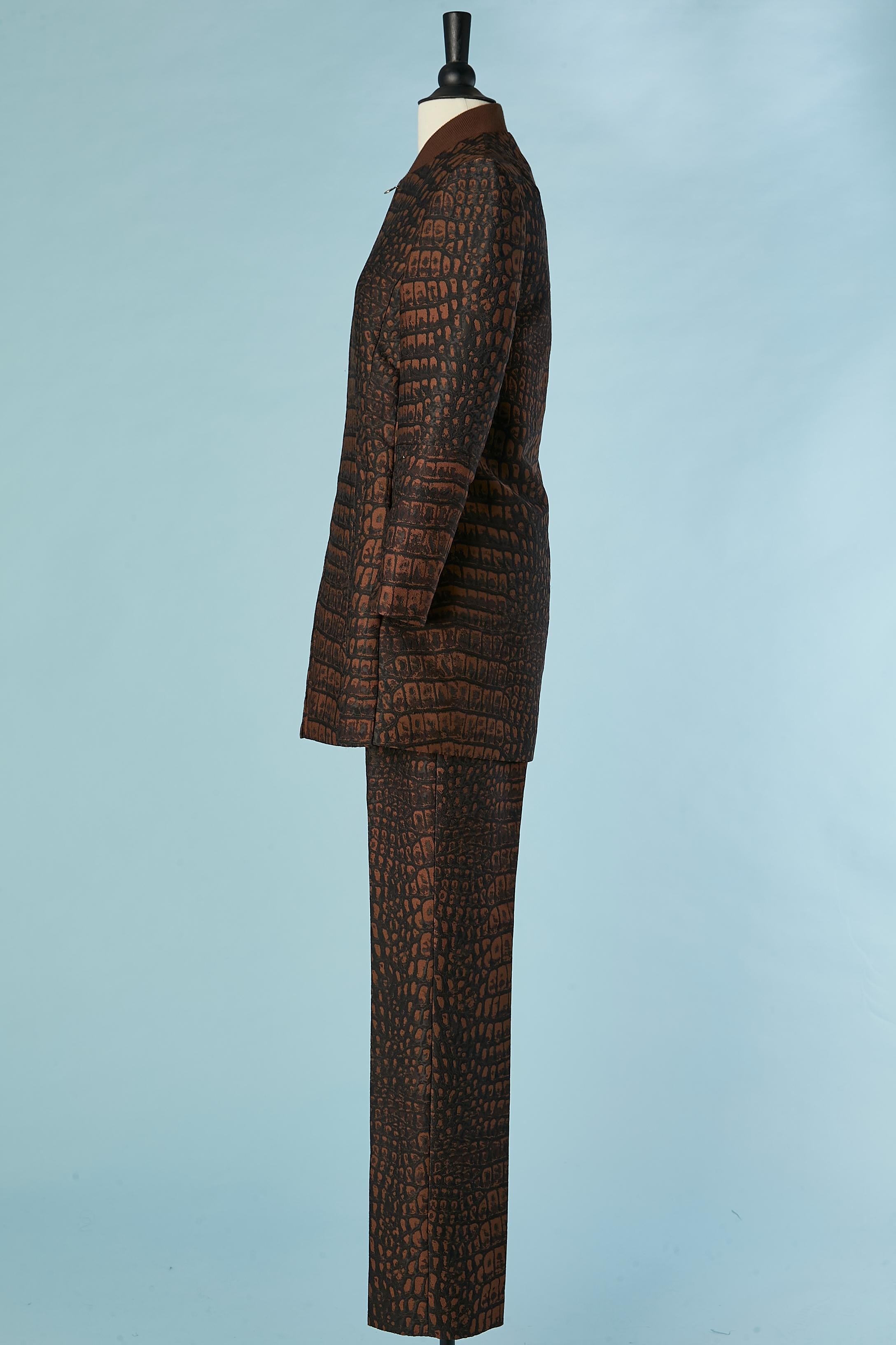 Ensemble di 3 pezzi con motivo coccodrillo marrone e nero Stella McCartney In condizioni ottime in vendita a Saint-Ouen-Sur-Seine, FR