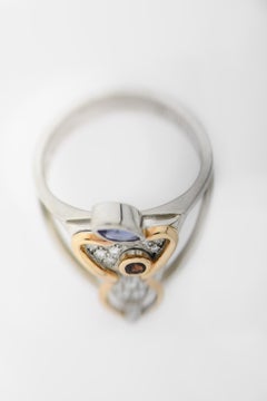 SigridB Engagement Ring "3 Punti" Love Collection Brilliant Tanzanite Garnet St.