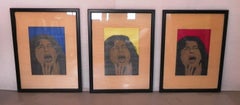 3 quadri soggetto Anna Magnani. firmati David Parenti, anni 80