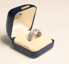 3 Row Diamond Eternity Band. 3 Carats H VS Brilliant Round Wedding Ring Platinum