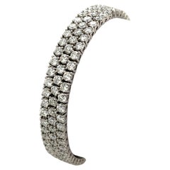 3 Row Diamond Tennis Bracelet Set With 14.53ct Natural Diamonds in 18ct Gold