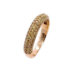 3 Row Ring Set with 0.70ct of Yellow Diamonds in 14ct Yellow Gold