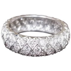 Sortija Eternidad de Diamantes Escalonados en 3 Filas 2,65cts. peso total