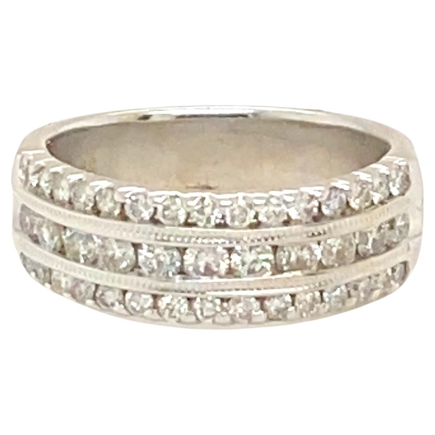 Cartier 5Row Diamond Gold Eternity Band Ring at 1stDibs 5 row