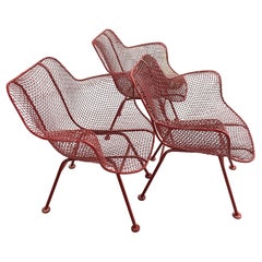 3 Russell Woodard Sculptura Armchairs in Red