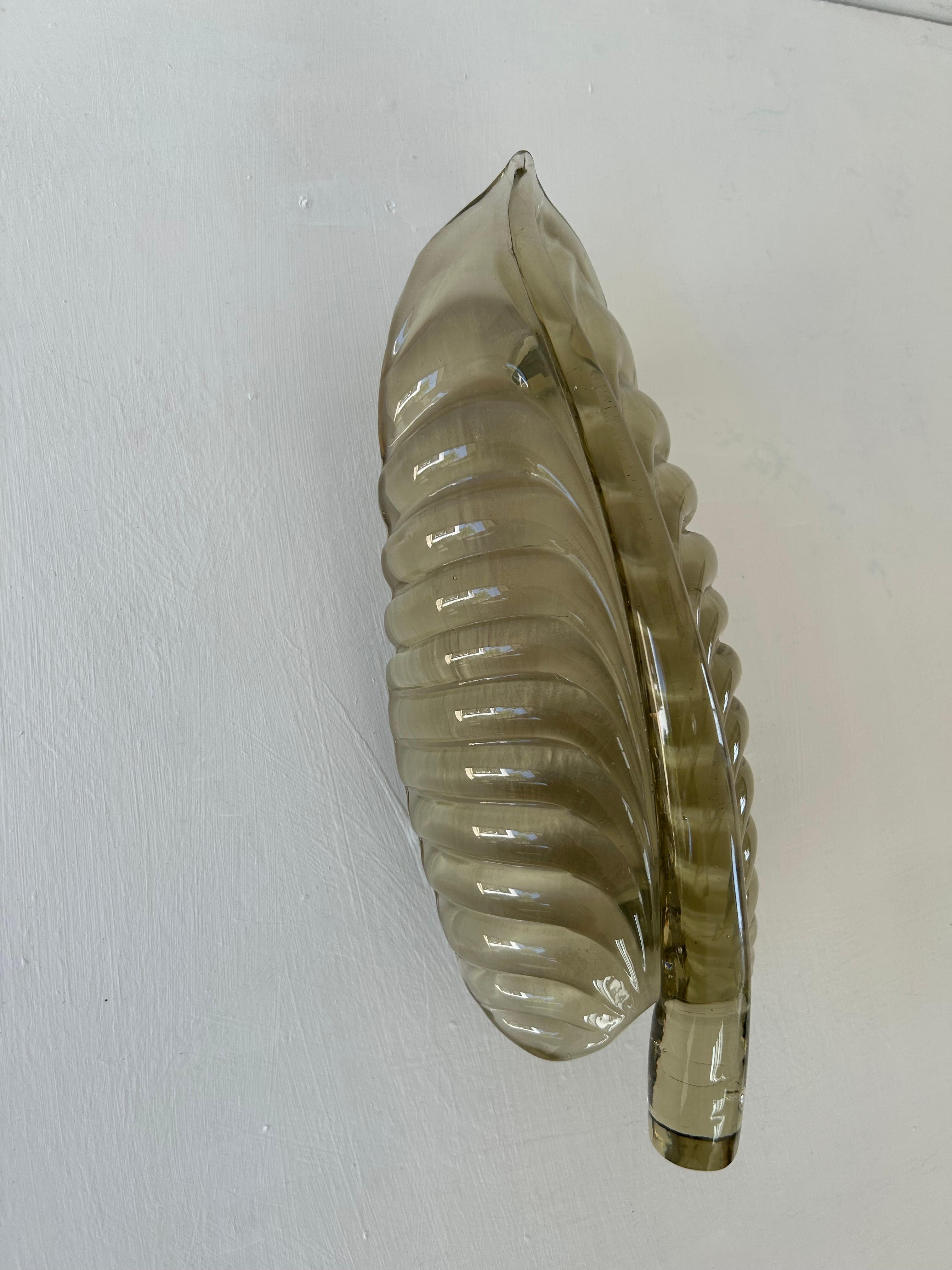 3 Apliques de Cristal de Murano, Attr. a Venini, Italia circa 1930 en Bueno estado para la venta en Merida, Yucatan