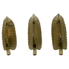 3 lampade in vetro di Murano, attribuite a Venini, Italia circa 1930
