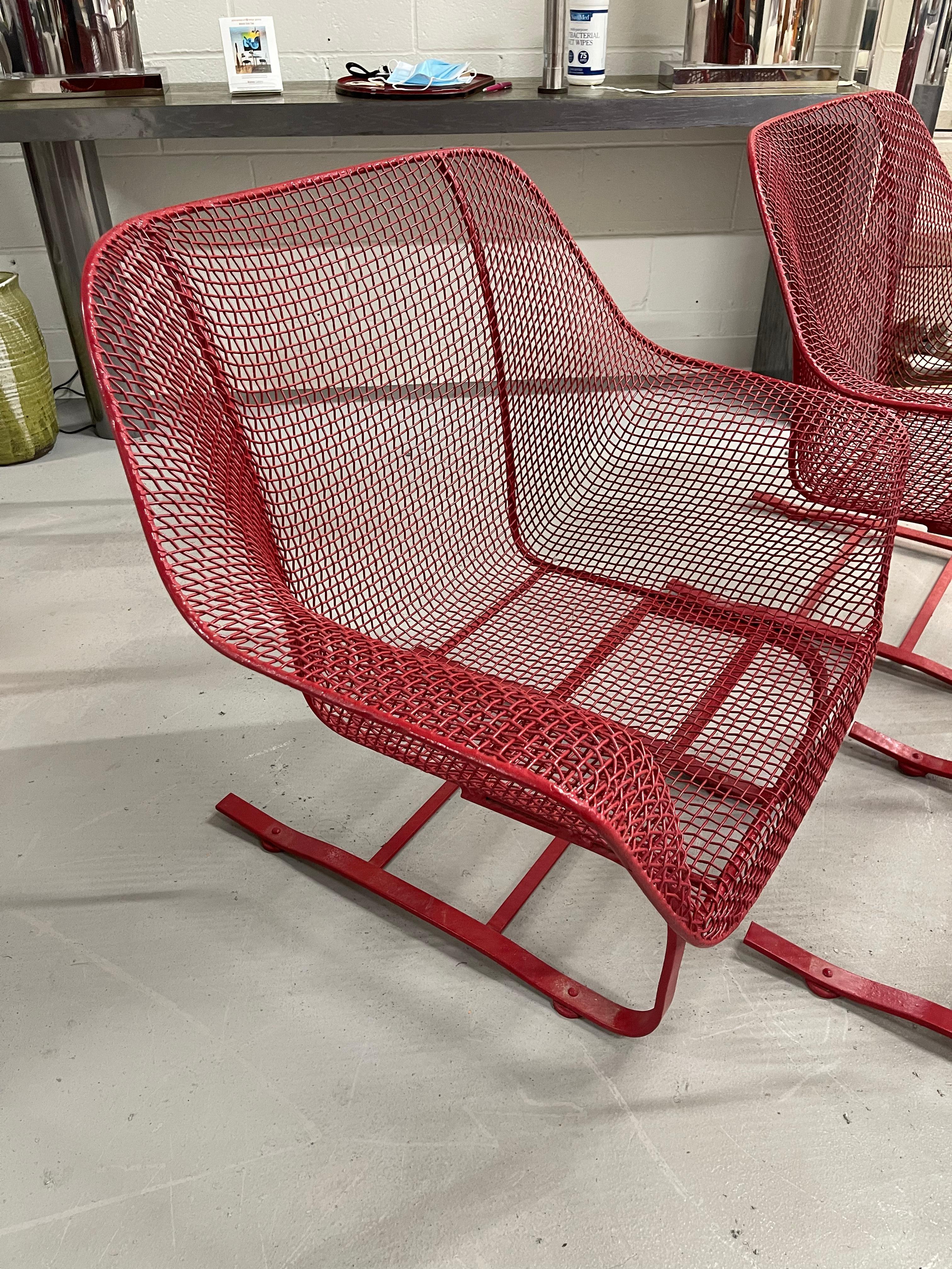 3 Sculptura Red Lounge Chairs 4