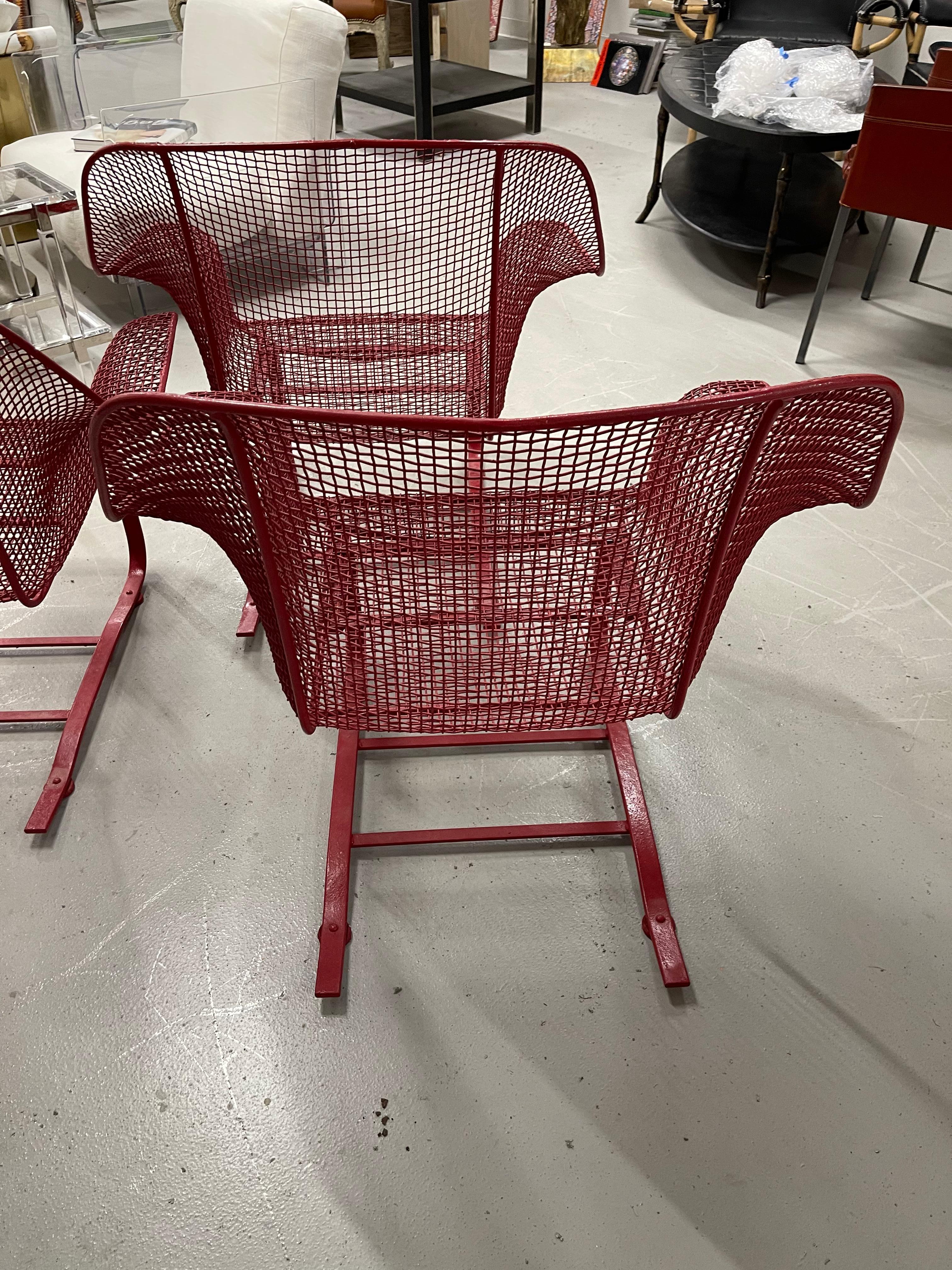 Hand-Crafted 3 Sculptura Red Lounge Chairs