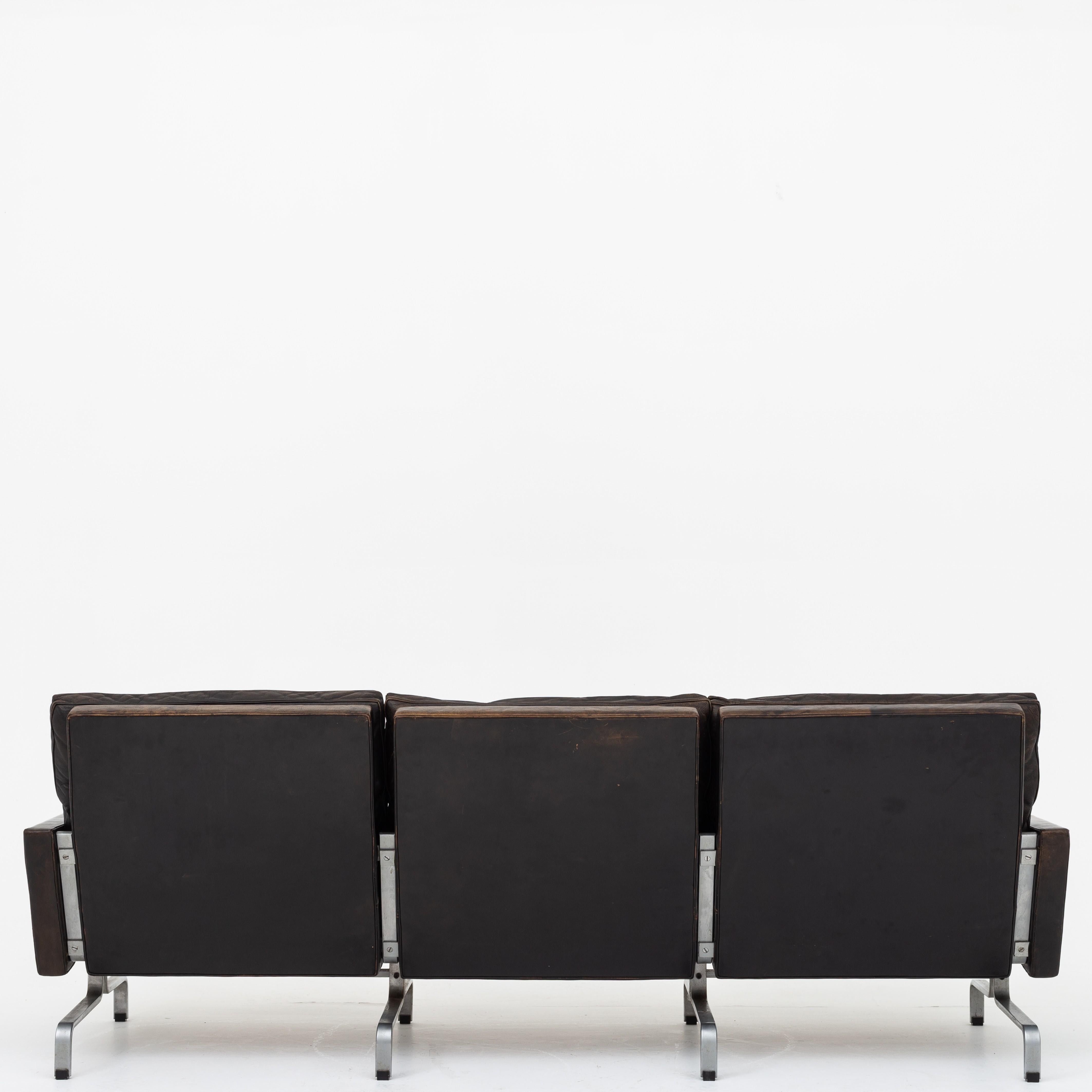 Scandinavian Modern 3-Seat Sofa by Poul Kjærholm