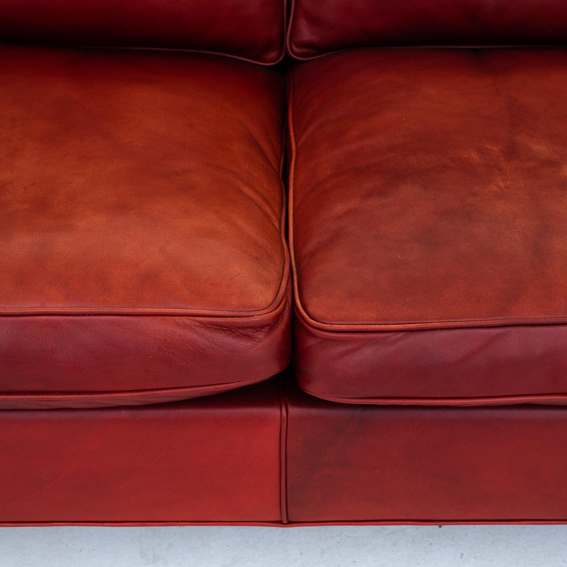 Leather 3-Seat by Børge Mogensen