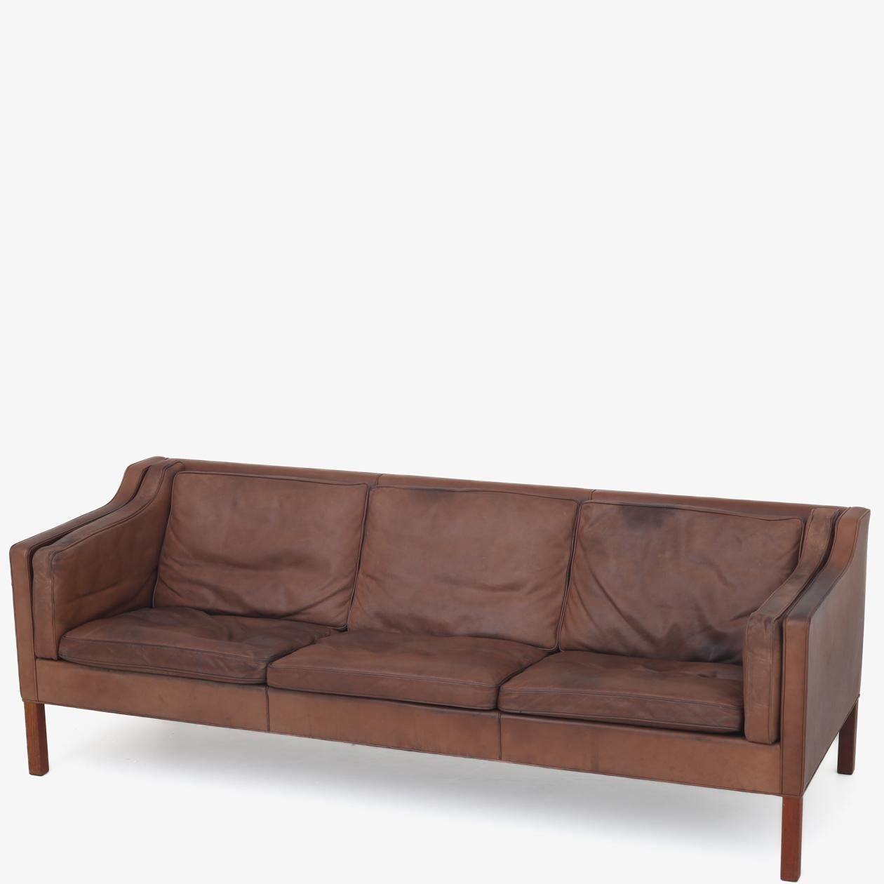 Leather 3 Seater by Børge Mogensen