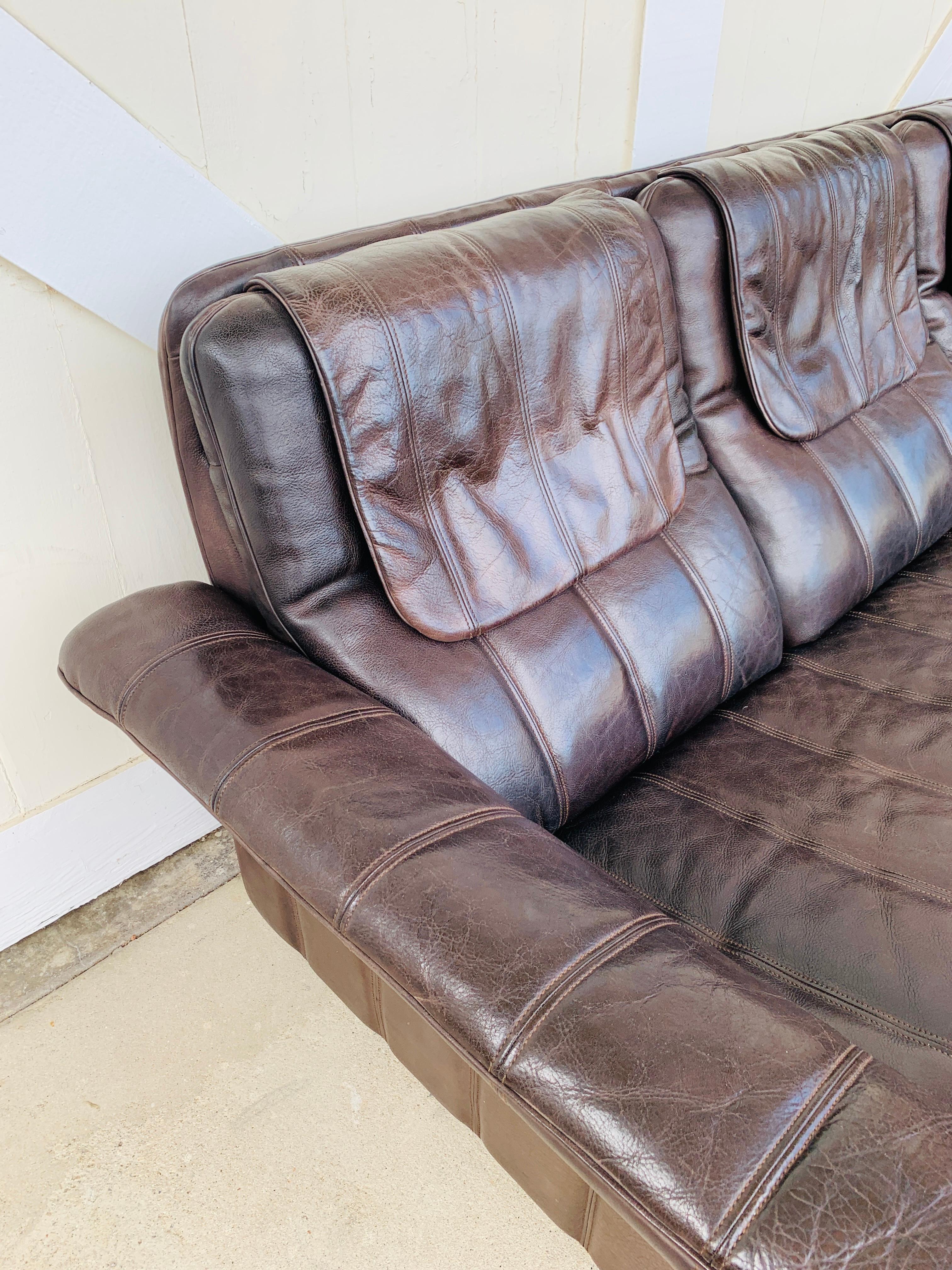 3-Seat Leather Sofa by De Sede, Switzerland 4