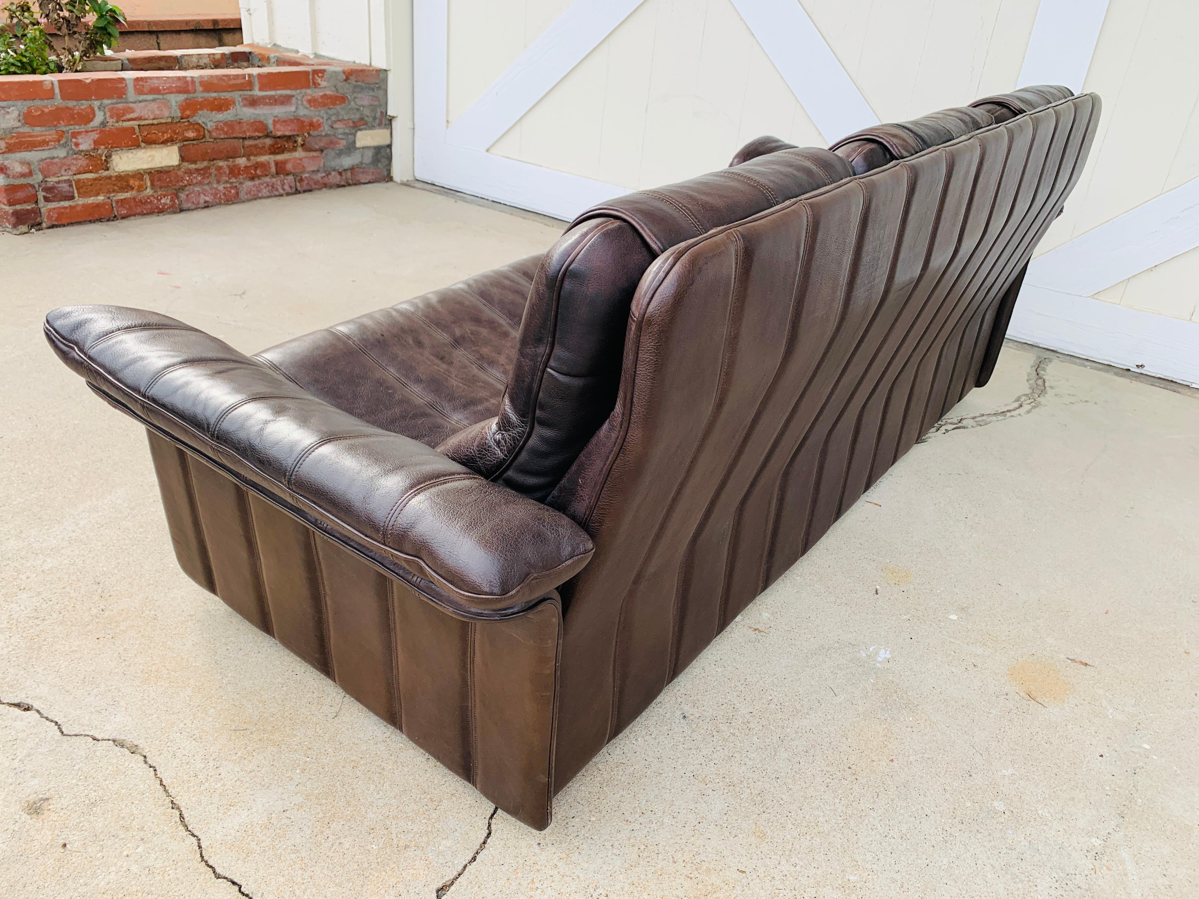 3-Seat Leather Sofa by De Sede, Switzerland 13