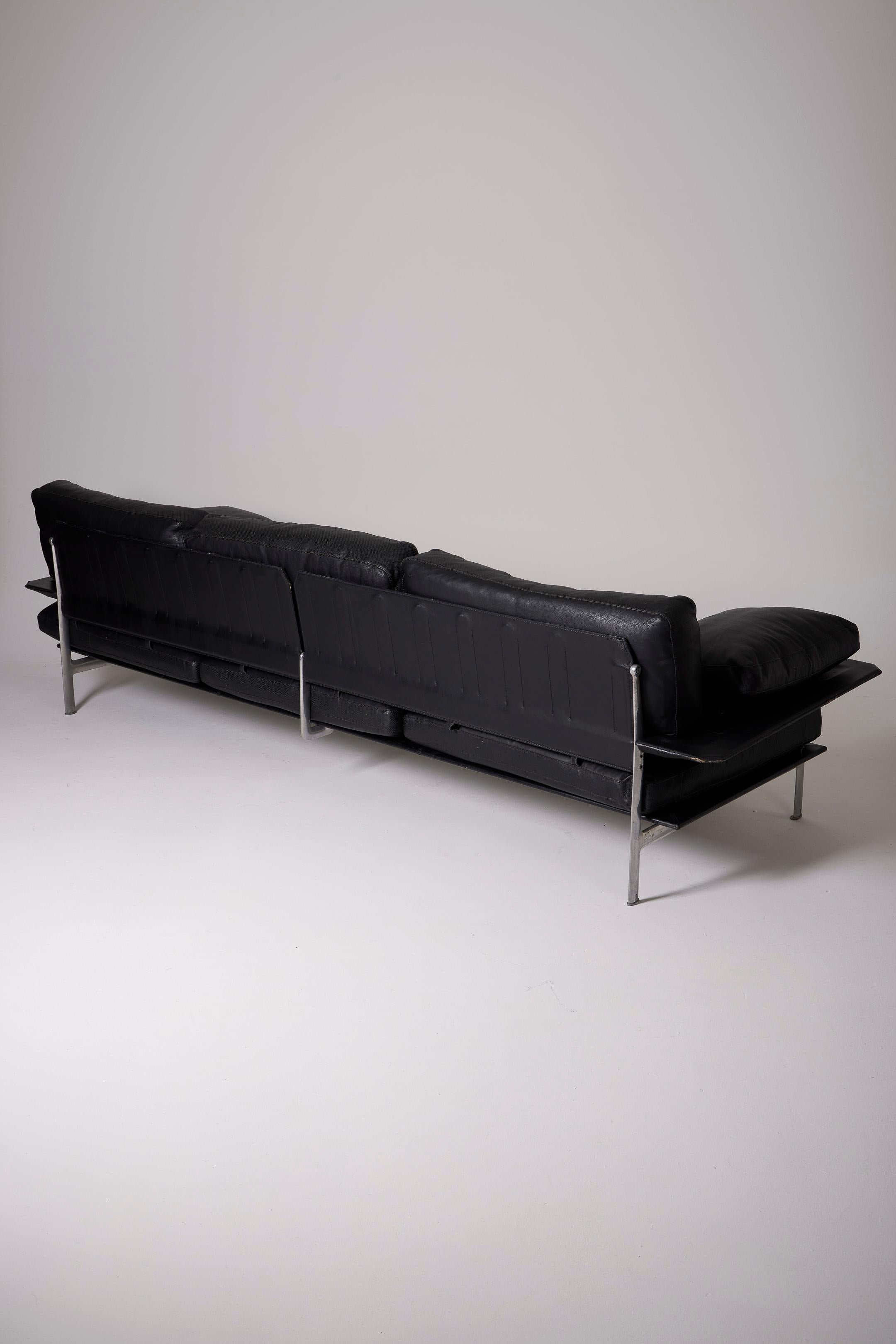  3-seater leather sofa 'Dieses' by Antonio Citterio & Paolo Nava For Sale 7