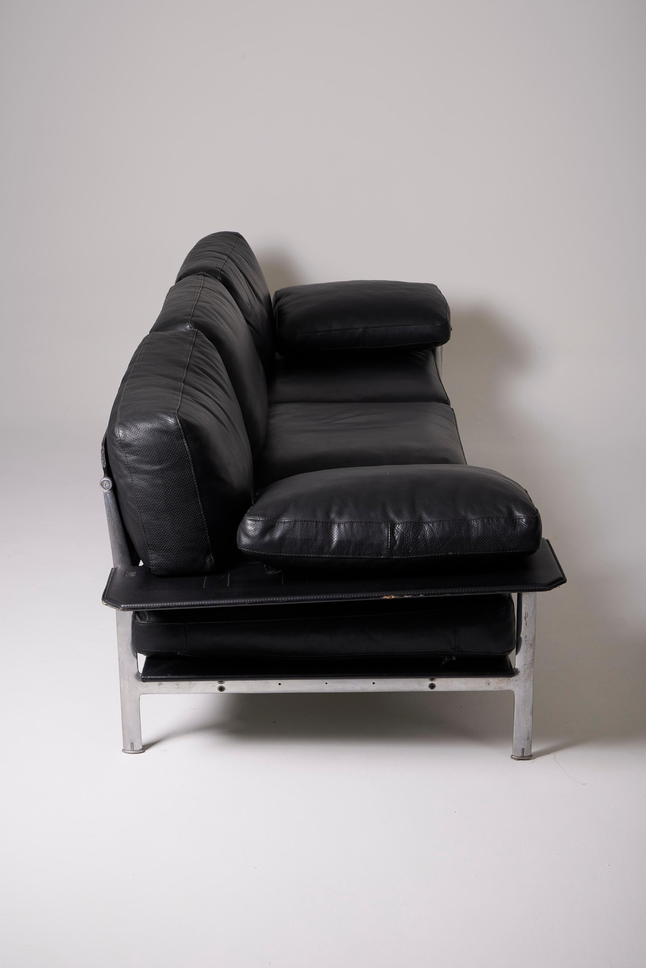  3-seater leather sofa 'Dieses' by Antonio Citterio & Paolo Nava For Sale 8