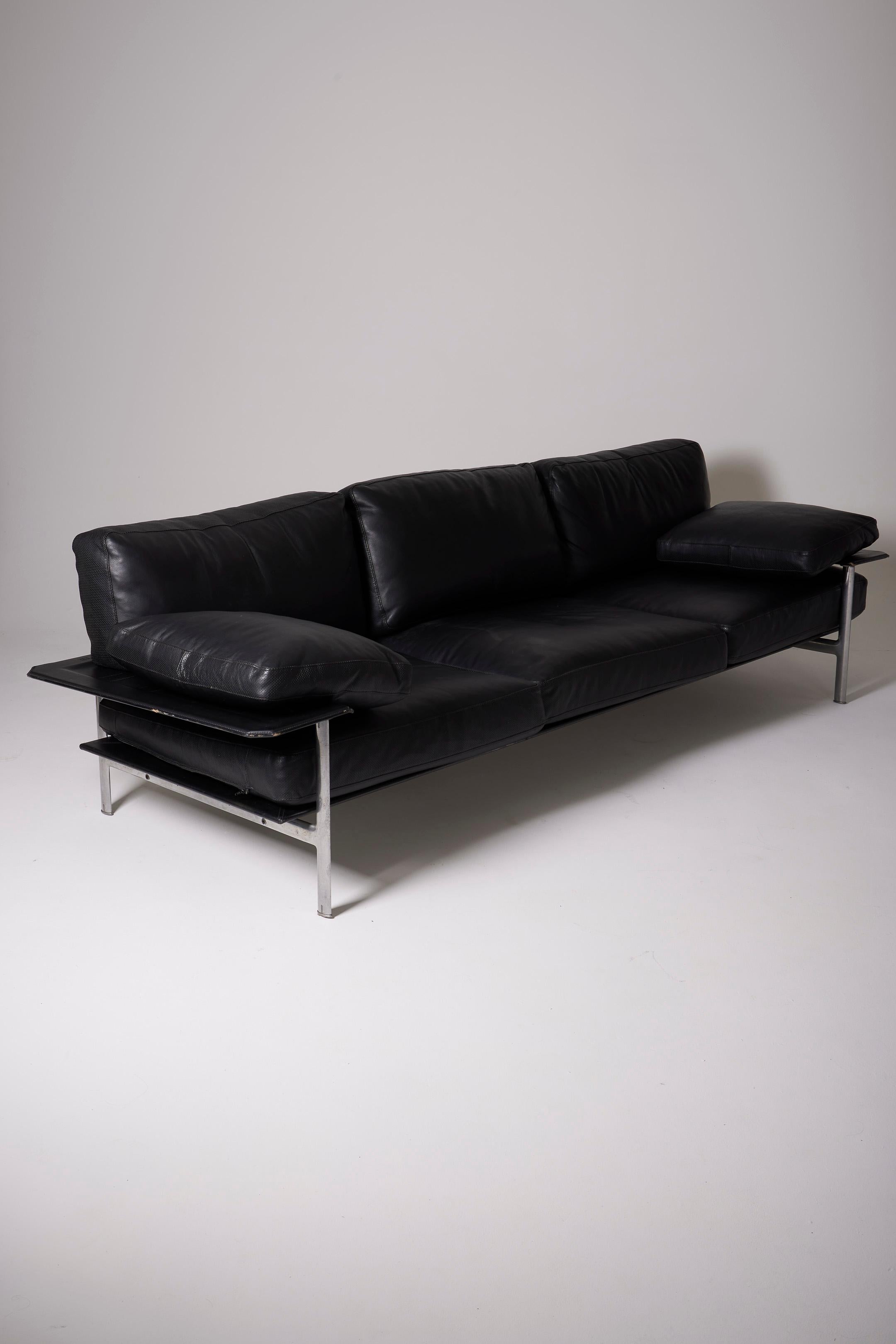  3-seater leather sofa 'Dieses' by Antonio Citterio & Paolo Nava For Sale 12