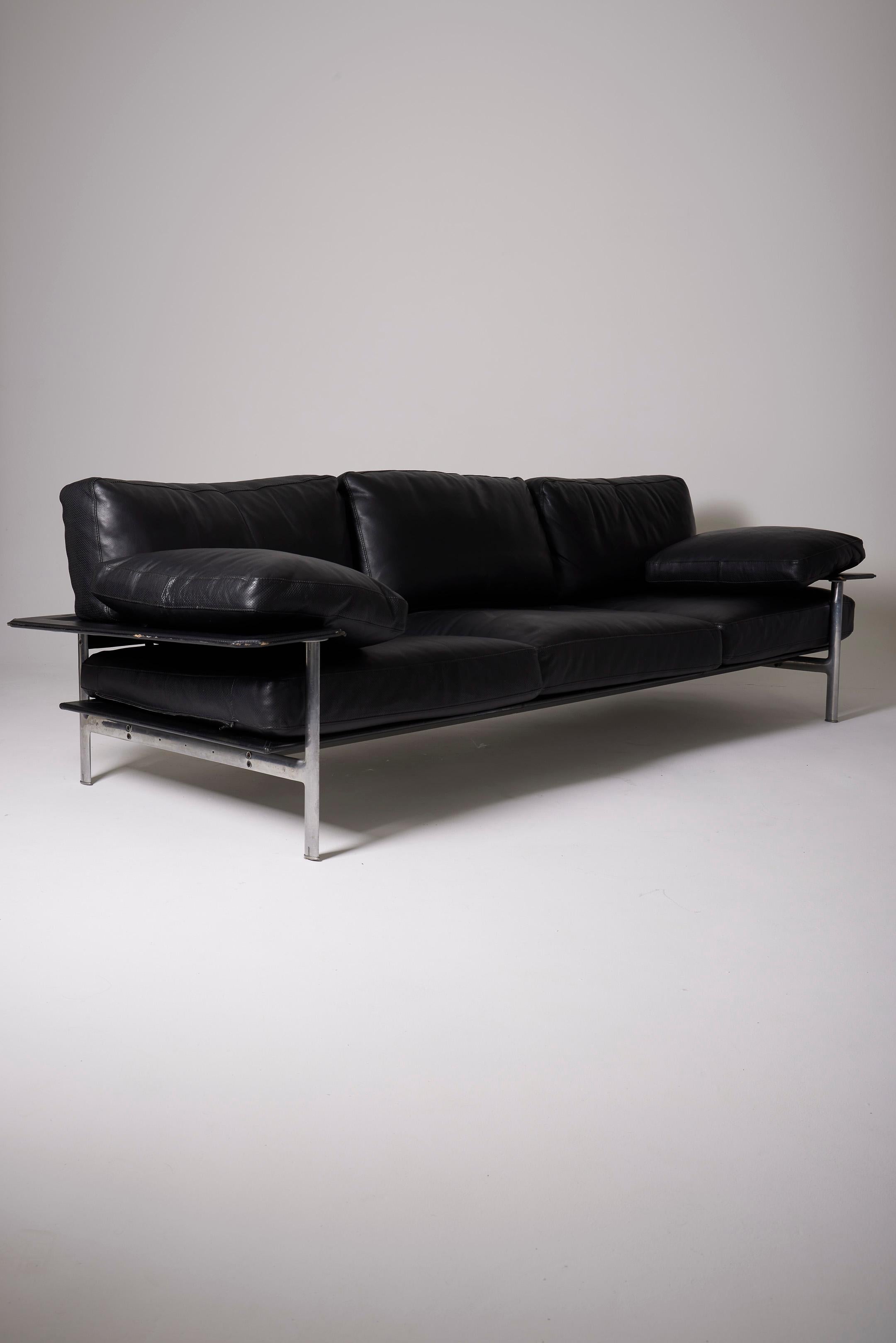  3-seater leather sofa 'Dieses' by Antonio Citterio & Paolo Nava For Sale 13