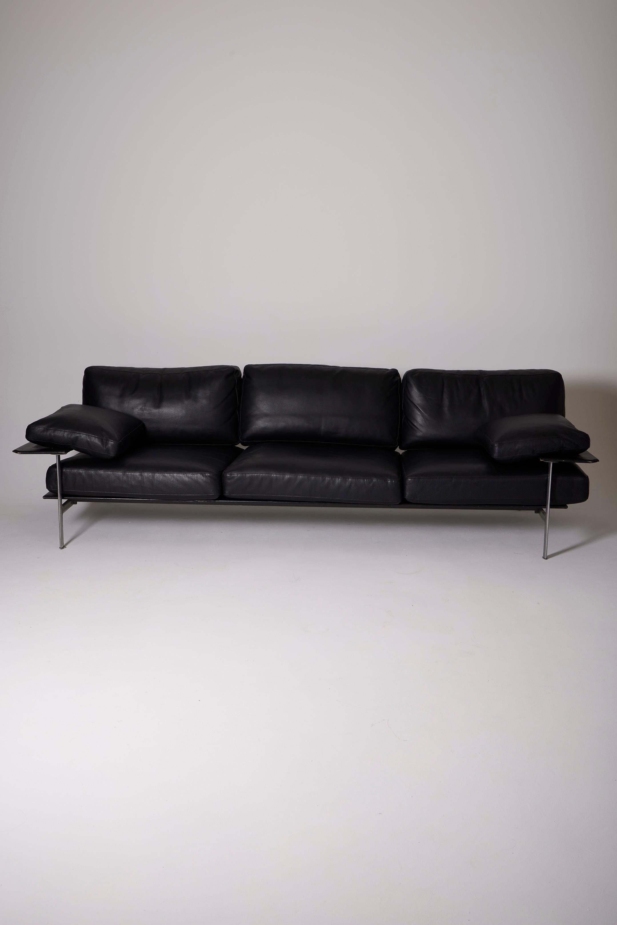  3-seater leather sofa 'Dieses' by Antonio Citterio & Paolo Nava For Sale 14