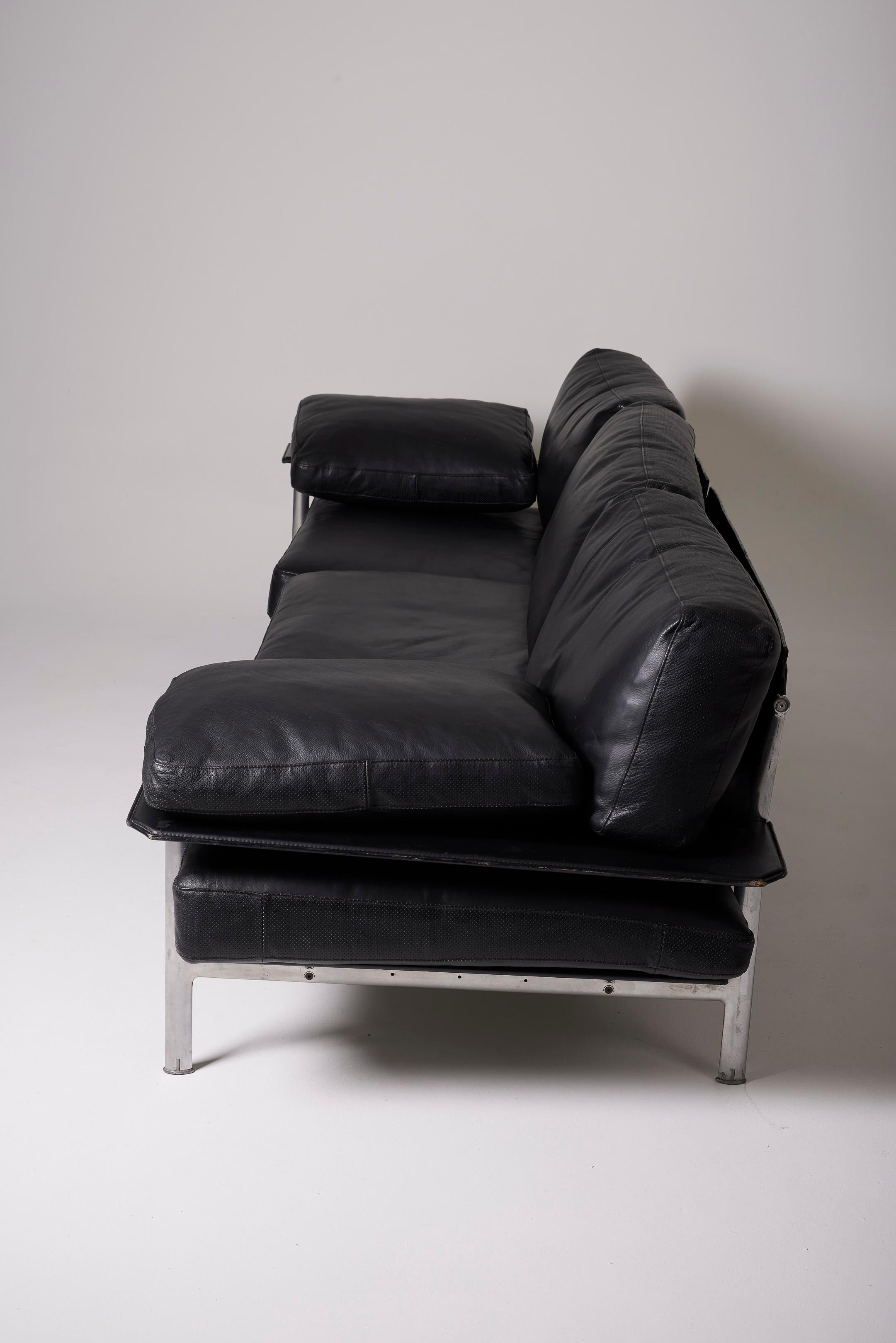 20th Century  3-seater leather sofa 'Dieses' by Antonio Citterio & Paolo Nava For Sale