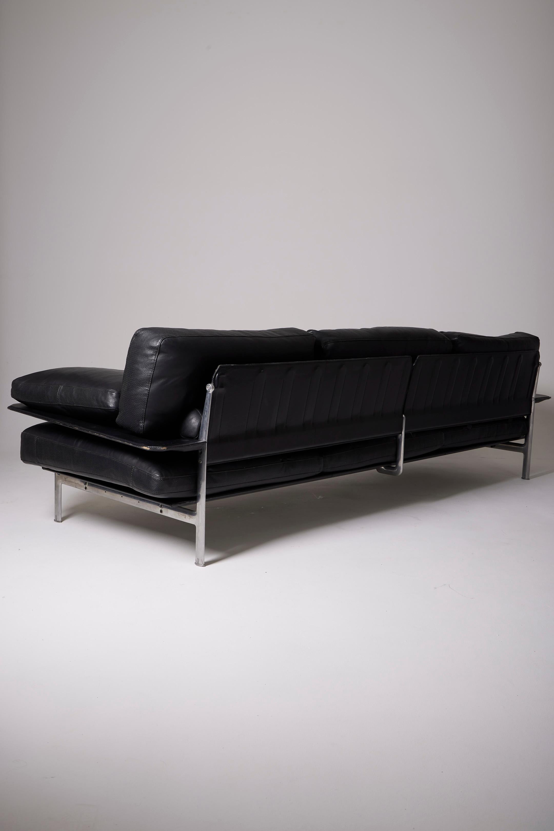 3-seater leather sofa 'Dieses' by Antonio Citterio & Paolo Nava For Sale 3