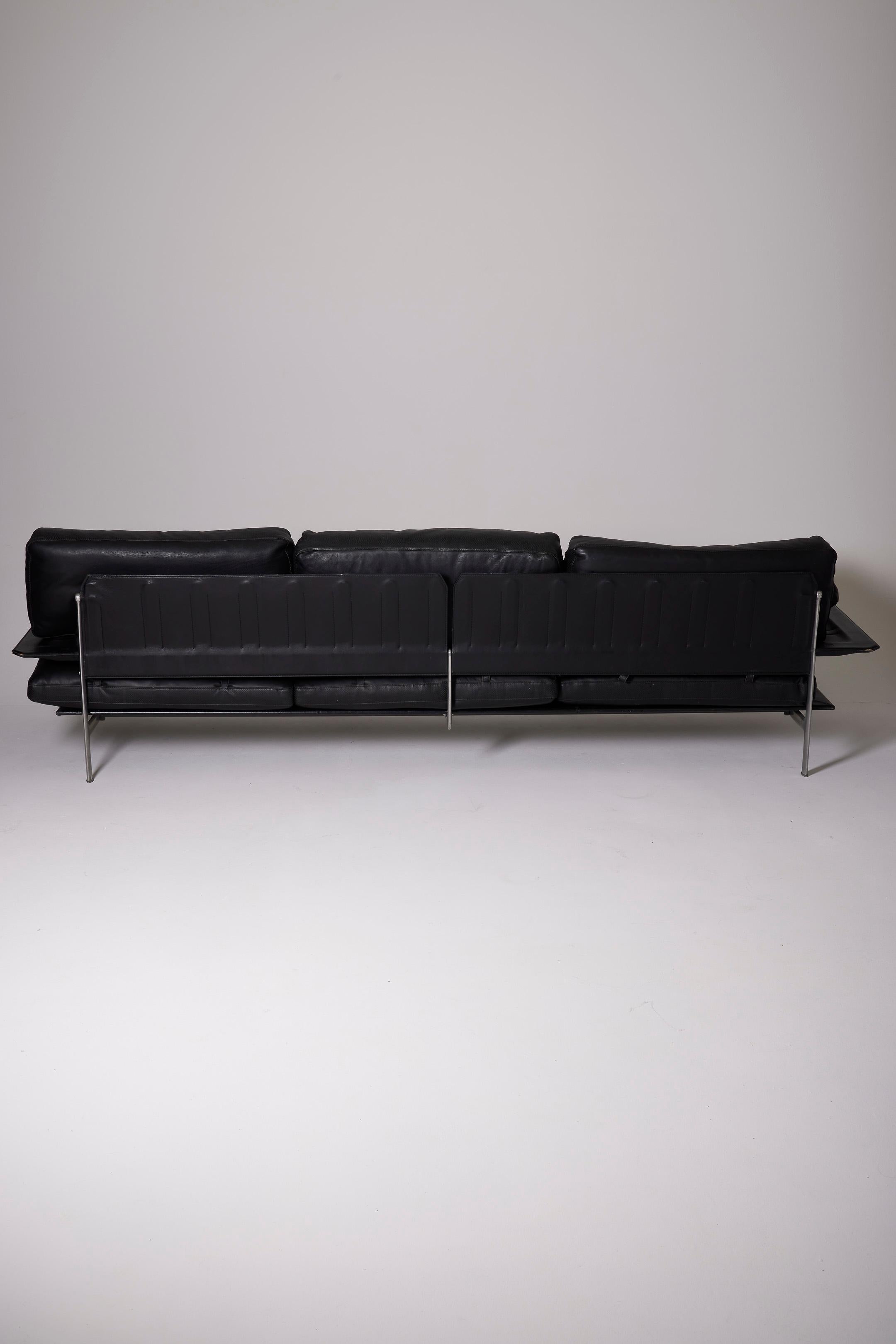  3-seater leather sofa 'Dieses' by Antonio Citterio & Paolo Nava For Sale 4