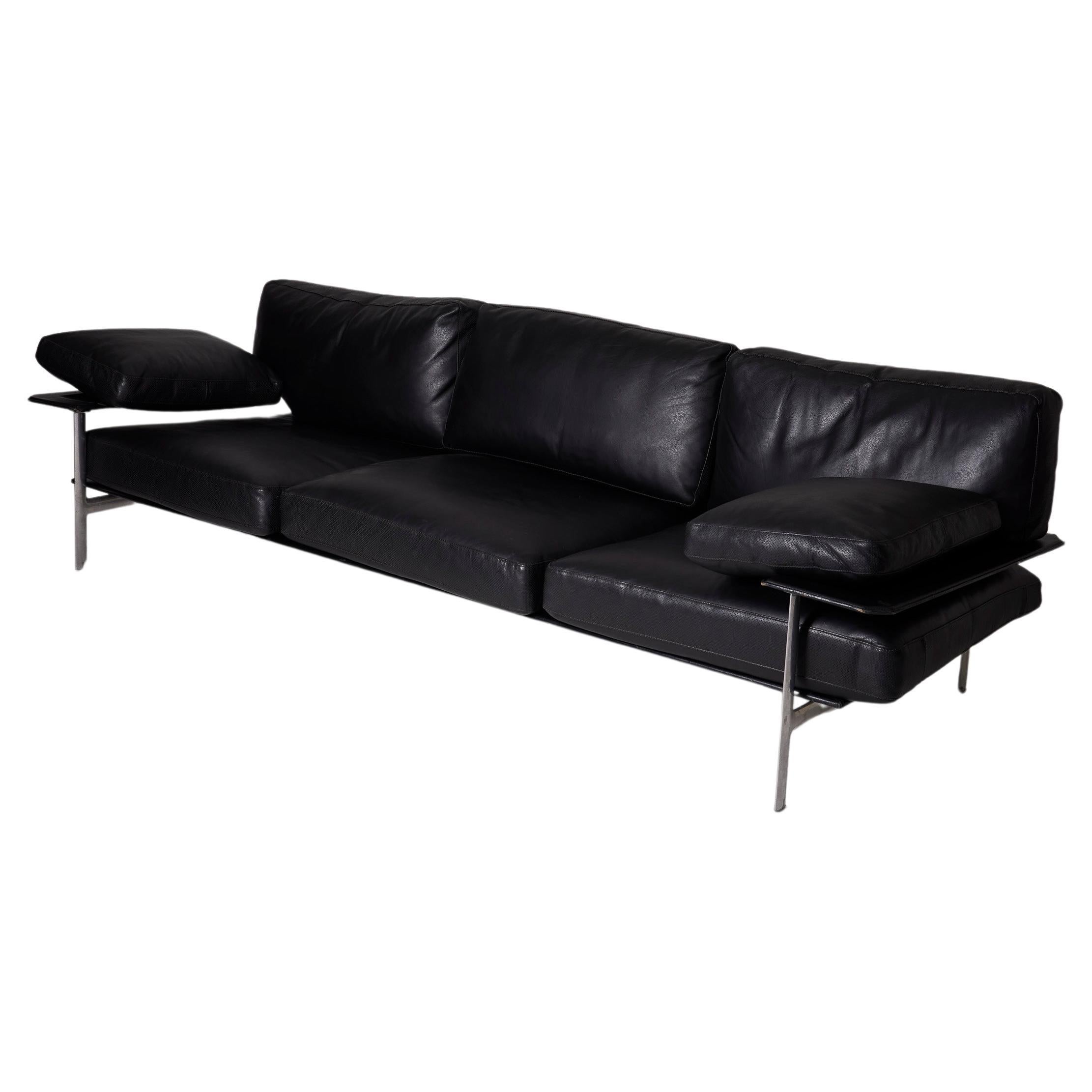  3-seater leather sofa 'Dieses' by Antonio Citterio & Paolo Nava For Sale