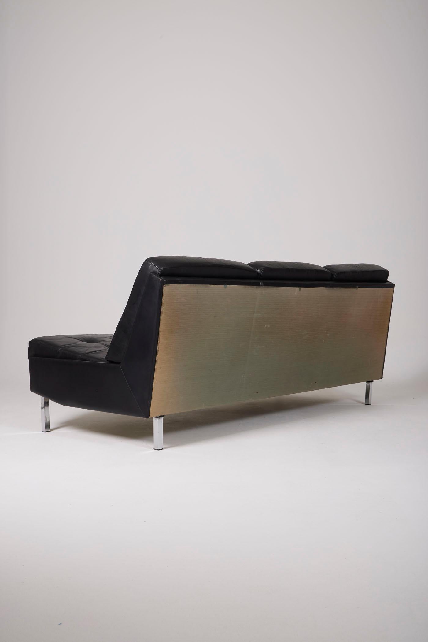 20th Century 3-seater leather sofa