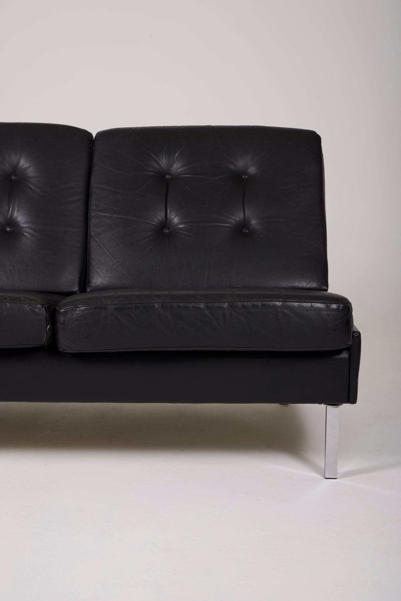 3-seater leather sofa 4