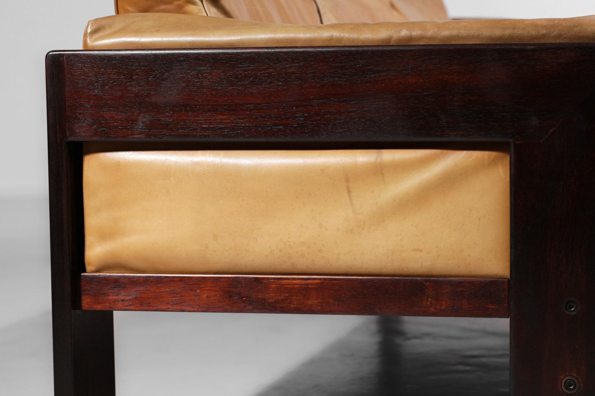 3 Seater Leather Sofa Model Bastiano by Italian Designer Tobia Arfa Scarpa 6