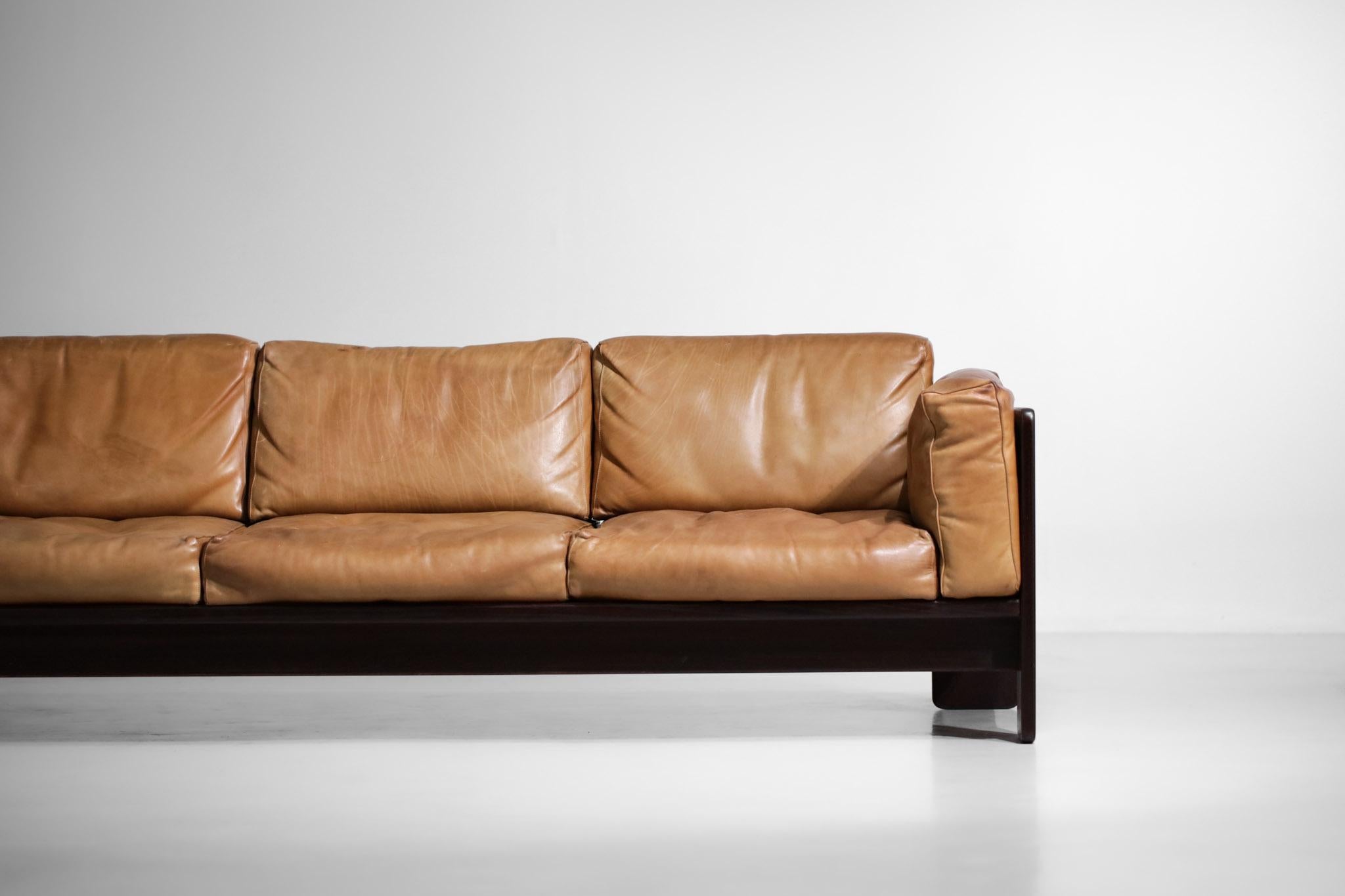 3 Seater Leather Sofa Model Bastiano by Italian Designer Tobia Arfa Scarpa 7