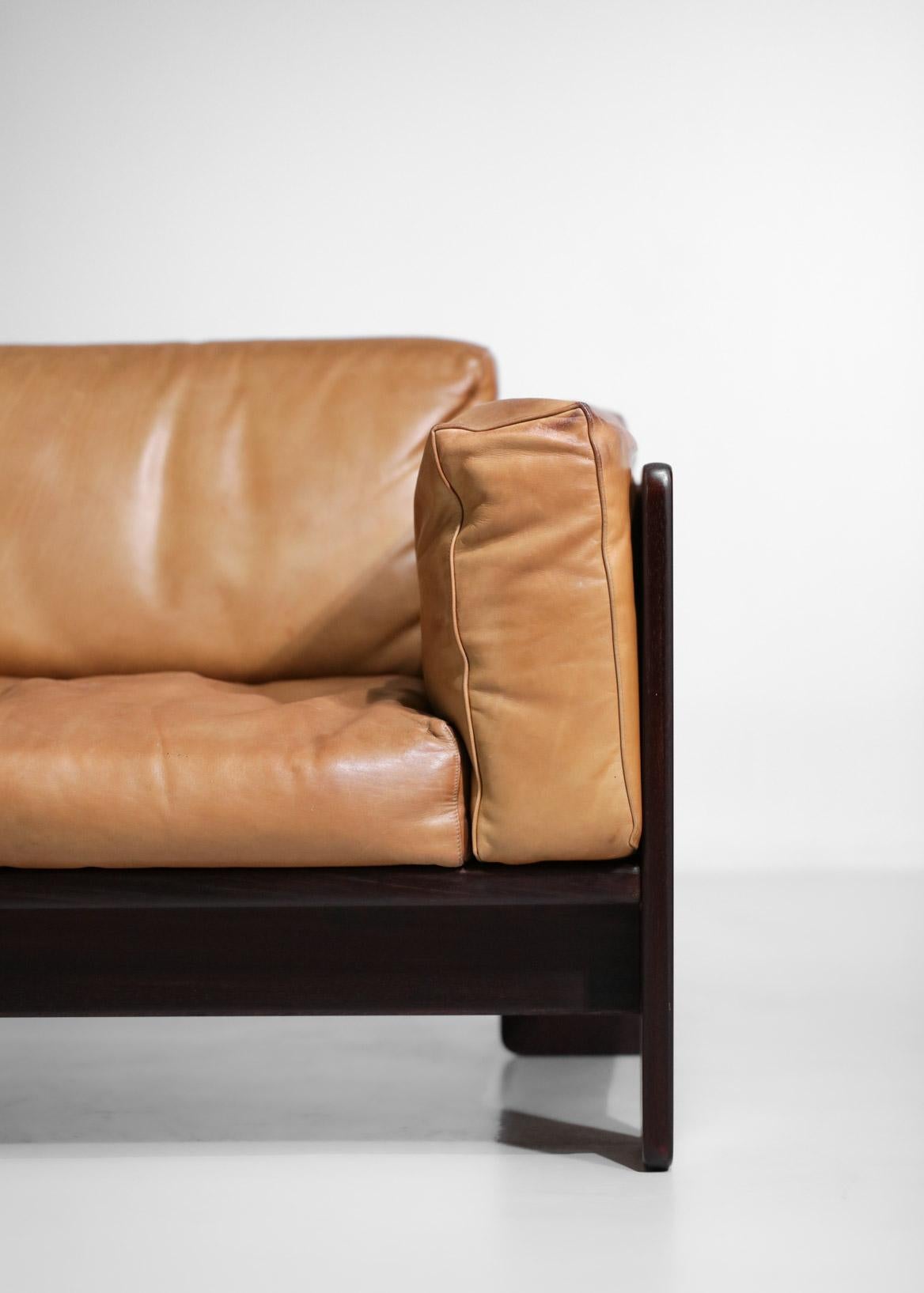 3 Seater Leather Sofa Model Bastiano by Italian Designer Tobia Arfa Scarpa 13